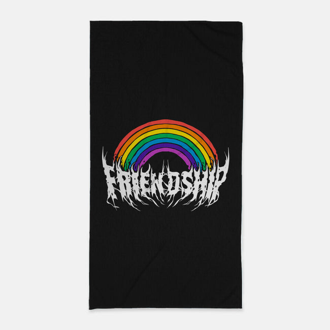 Friendship Powered By Metal-None-Beach-Towel-manoystee