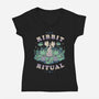 The Ribbit Ritual-Womens-V-Neck-Tee-eduely