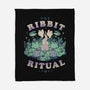 The Ribbit Ritual-None-Fleece-Blanket-eduely