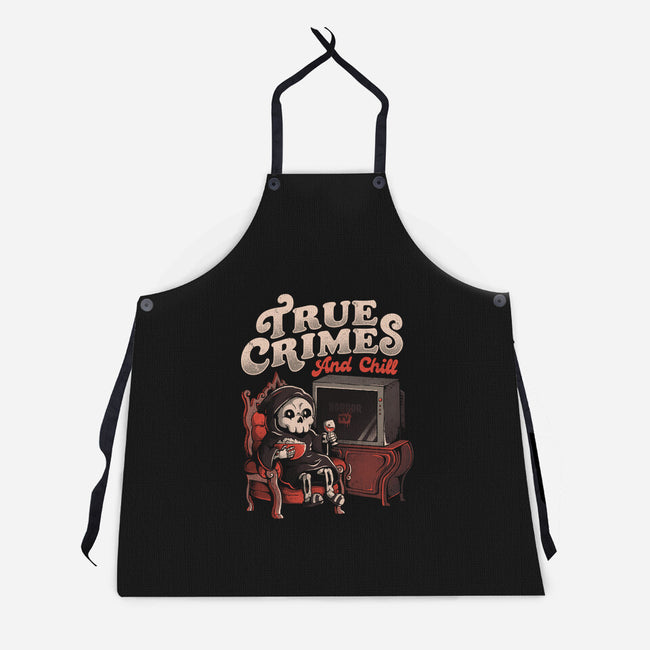 True Crimes And Chill-Unisex-Kitchen-Apron-eduely