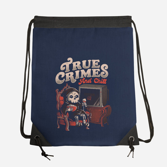 True Crimes And Chill-None-Drawstring-Bag-eduely