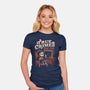 True Crimes And Chill-Womens-Fitted-Tee-eduely