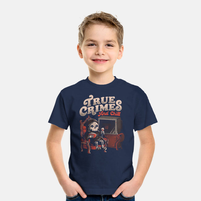 True Crimes And Chill-Youth-Basic-Tee-eduely