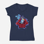 Dogs Clues-Womens-V-Neck-Tee-nickzzarto