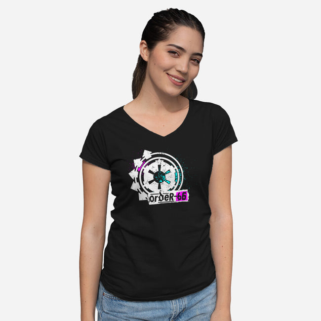 Execute Order 66-Womens-V-Neck-Tee-RoboMega