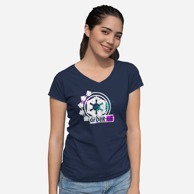 Execute Order 66-Womens-V-Neck-Tee-RoboMega