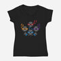 Turtle Rhapsody-Womens-V-Neck-Tee-jrberger