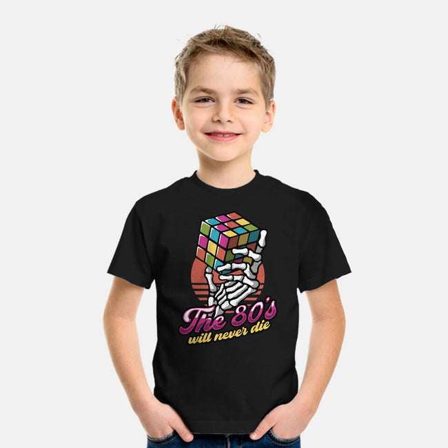 80s Will Never Die-Youth-Basic-Tee-tobefonseca