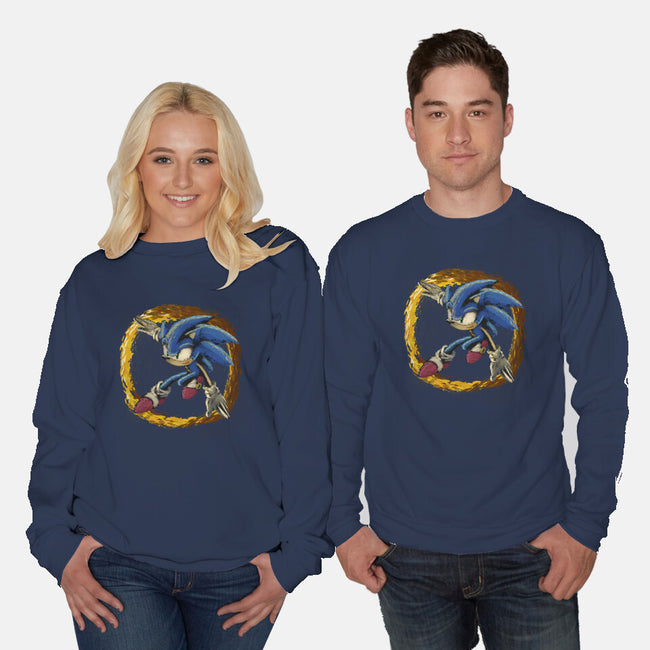 Runner's Paint-Unisex-Crew Neck-Sweatshirt-nickzzarto