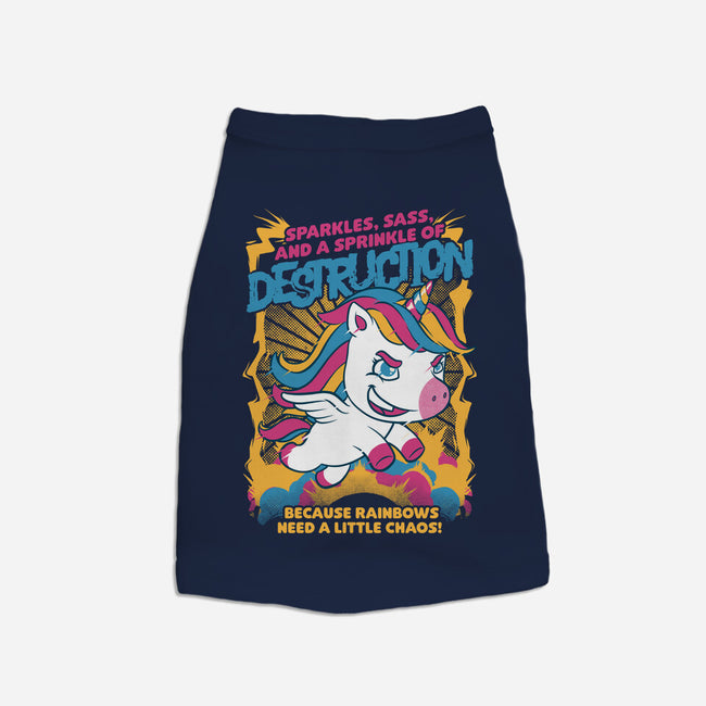 Unicorn Rainbows Destruction-Dog-Basic-Pet Tank-Studio Mootant