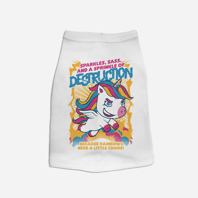 Unicorn Rainbows Destruction-Dog-Basic-Pet Tank-Studio Mootant