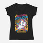 Unicorn Rainbows Destruction-Womens-V-Neck-Tee-Studio Mootant