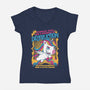 Unicorn Rainbows Destruction-Womens-V-Neck-Tee-Studio Mootant