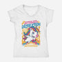 Unicorn Rainbows Destruction-Womens-V-Neck-Tee-Studio Mootant