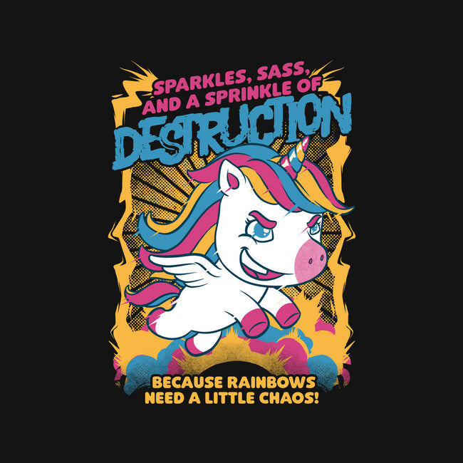 Unicorn Rainbows Destruction-Womens-Fitted-Tee-Studio Mootant