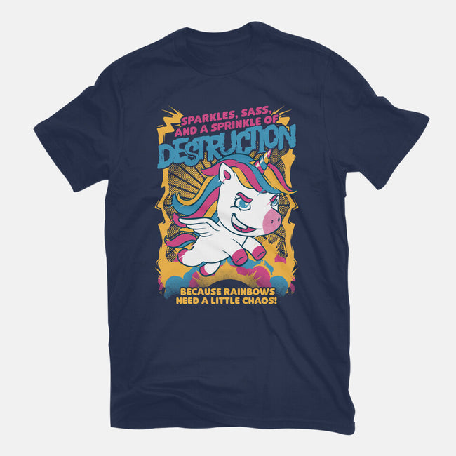 Unicorn Rainbows Destruction-Mens-Heavyweight-Tee-Studio Mootant