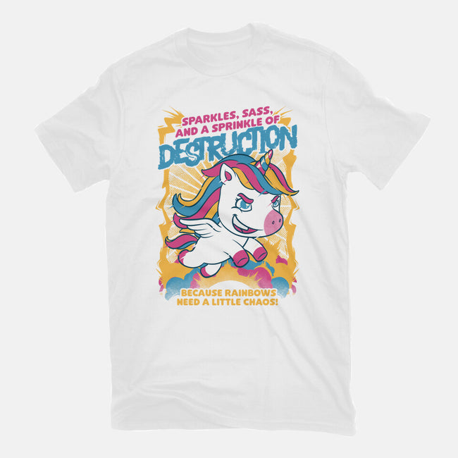 Unicorn Rainbows Destruction-Womens-Fitted-Tee-Studio Mootant