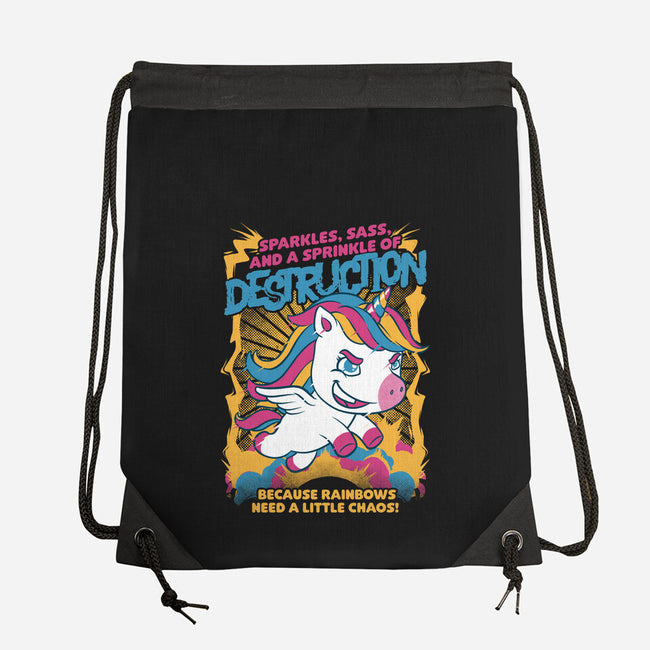 Unicorn Rainbows Destruction-None-Drawstring-Bag-Studio Mootant