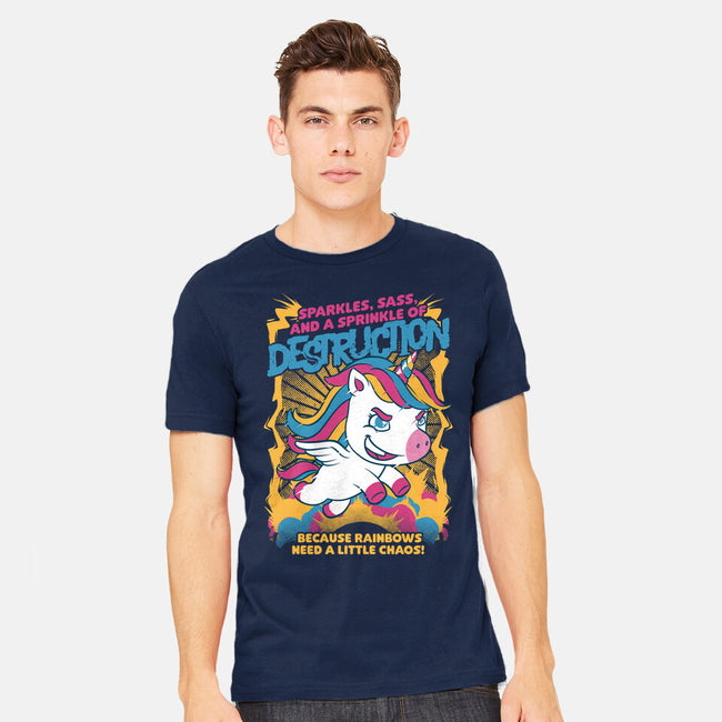 Unicorn Rainbows Destruction-Mens-Heavyweight-Tee-Studio Mootant