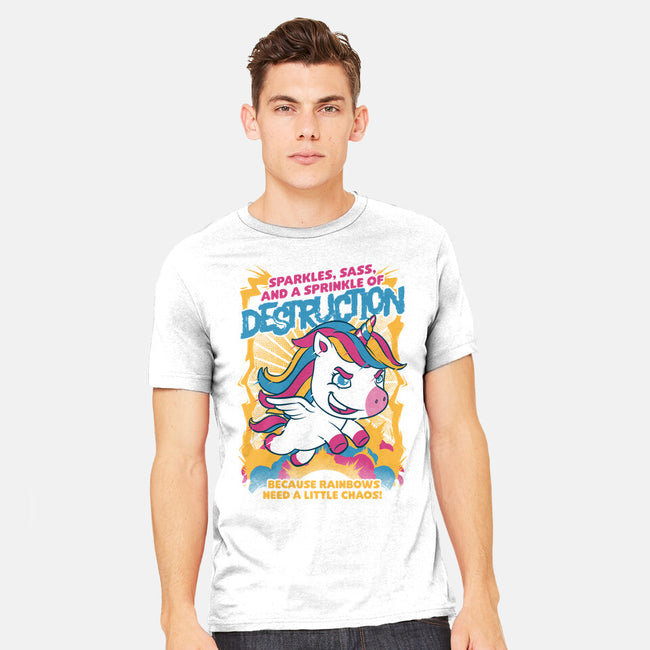 Unicorn Rainbows Destruction-Mens-Heavyweight-Tee-Studio Mootant