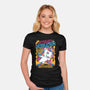 Unicorn Rainbows Destruction-Womens-Fitted-Tee-Studio Mootant