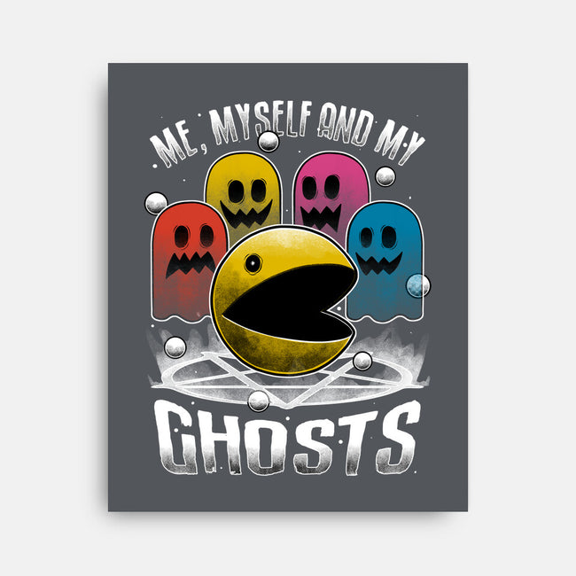 Game Ghosts Retro-None-Stretched-Canvas-Studio Mootant