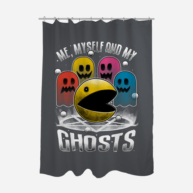 Game Ghosts Retro-None-Polyester-Shower Curtain-Studio Mootant