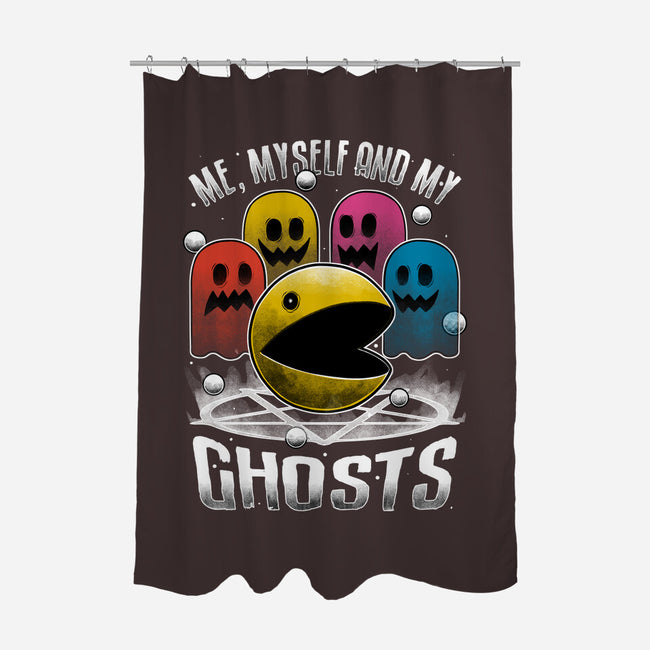 Game Ghosts Retro-None-Polyester-Shower Curtain-Studio Mootant