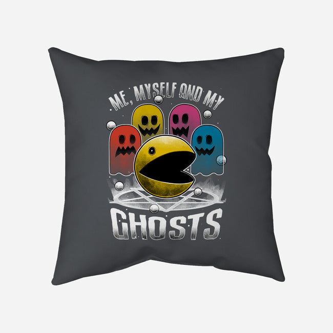 Game Ghosts Retro-None-Removable Cover w Insert-Throw Pillow-Studio Mootant