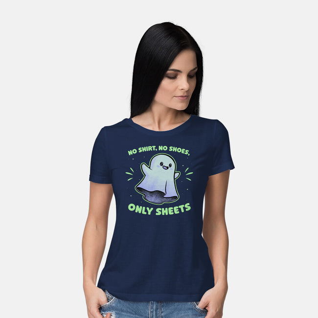 Cute Ghost Pun-Womens-Basic-Tee-Studio Mootant