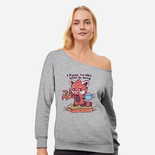 I Have No Idea-Womens-Off Shoulder-Sweatshirt-TechraNova