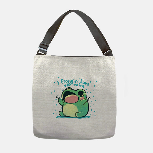 Froggin Love The Rain-None-Adjustable Tote-Bag-TechraNova