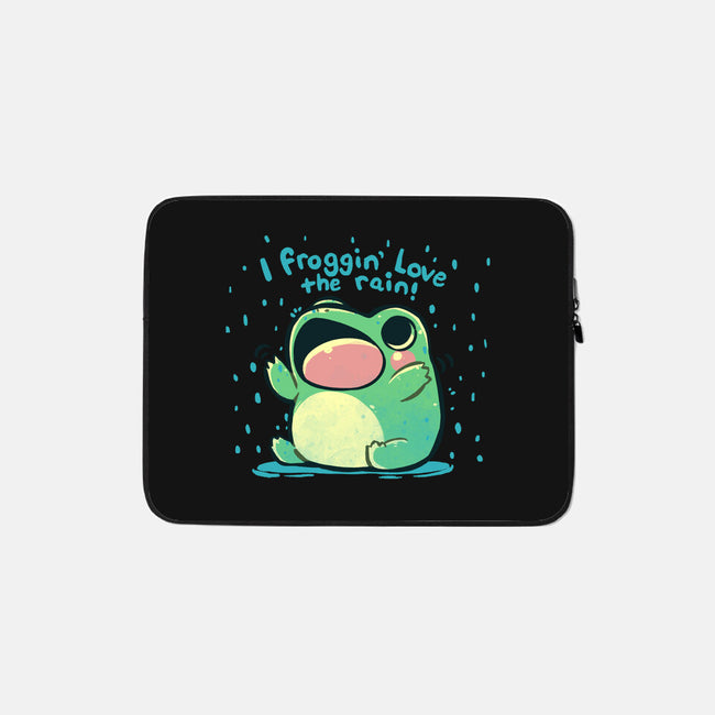 Froggin Love The Rain-None-Zippered-Laptop Sleeve-TechraNova