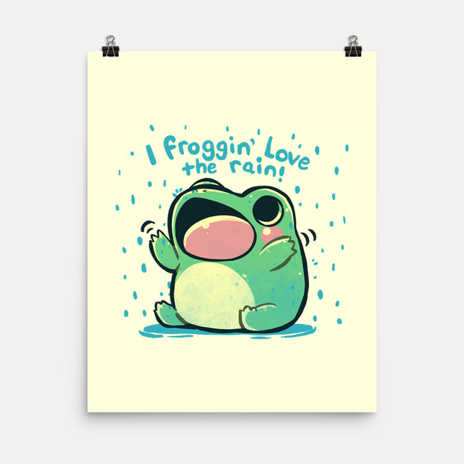 Froggin Love The Rain-None-Matte-Poster-TechraNova