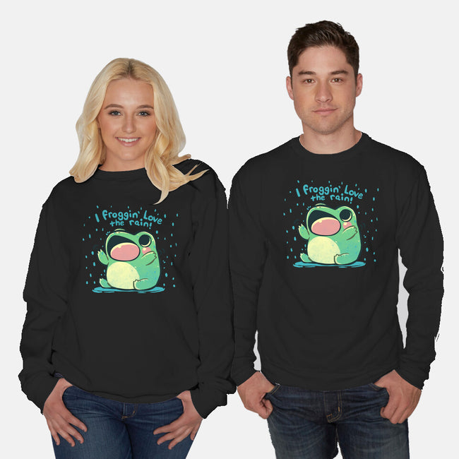 Froggin Love The Rain-Unisex-Crew Neck-Sweatshirt-TechraNova