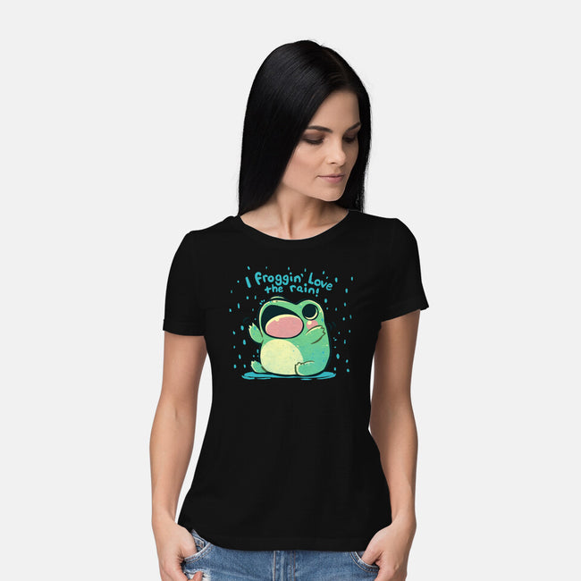 Froggin Love The Rain-Womens-Basic-Tee-TechraNova