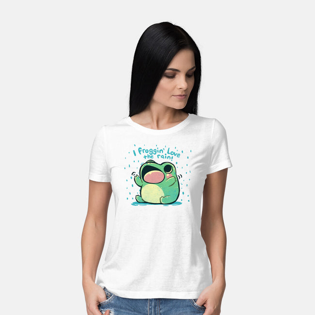 Froggin Love The Rain-Womens-Basic-Tee-TechraNova