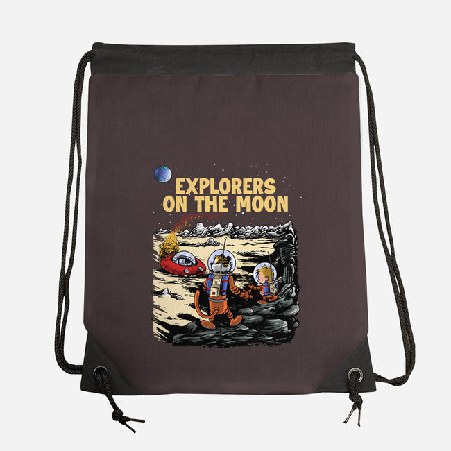 Explorers On The Moon-None-Drawstring-Bag-zascanauta