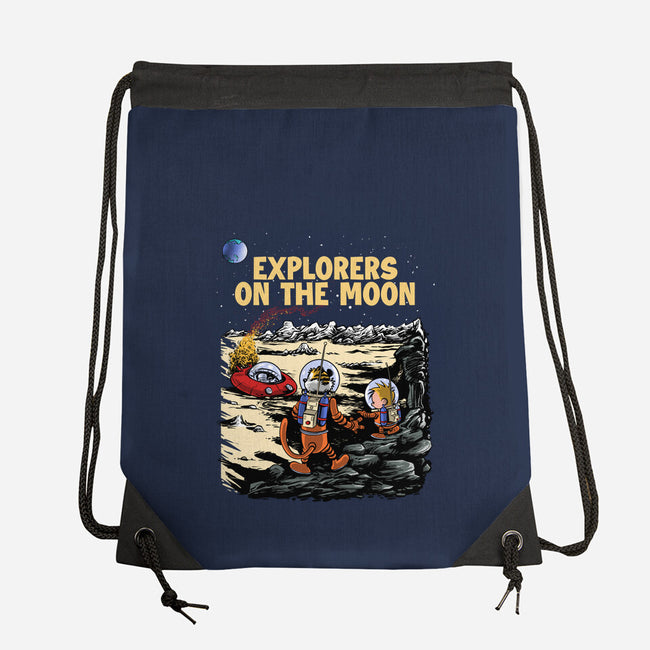 Explorers On The Moon-None-Drawstring-Bag-zascanauta