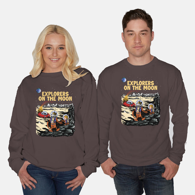 Explorers On The Moon-Unisex-Crew Neck-Sweatshirt-zascanauta