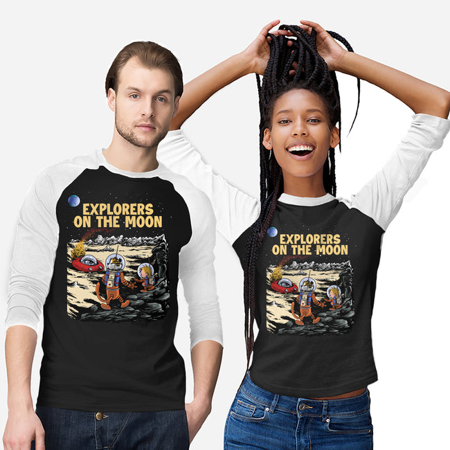 Explorers On The Moon-Unisex-Baseball-Tee-zascanauta