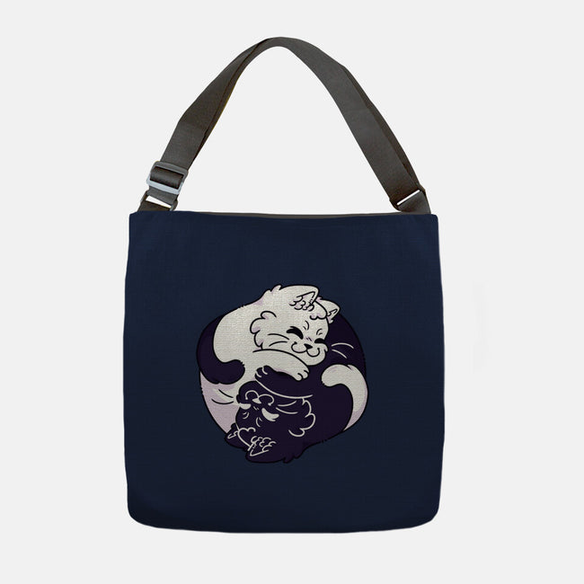 Ying Yang Cat-None-Adjustable Tote-Bag-Zaia Bloom