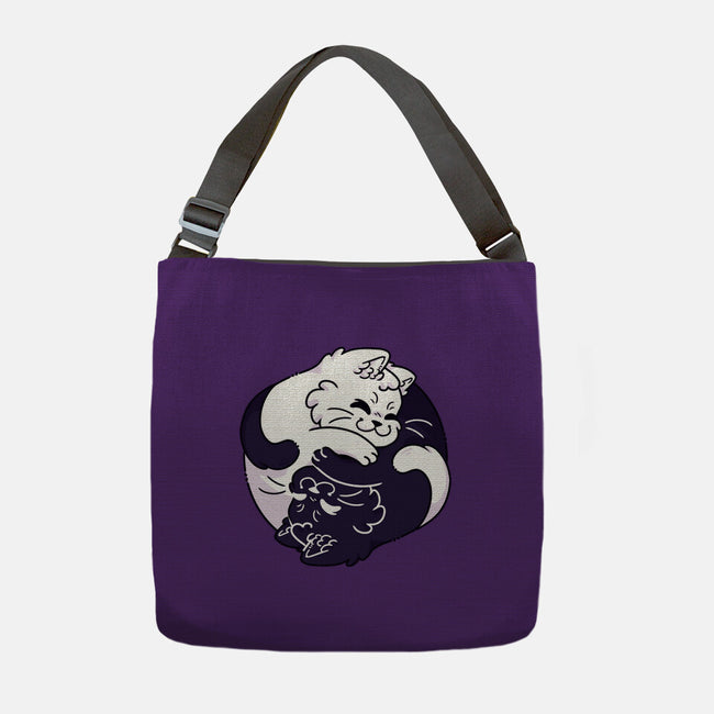 Ying Yang Cat-None-Adjustable Tote-Bag-Zaia Bloom