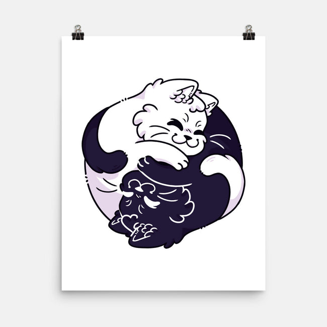 Ying Yang Cat-None-Matte-Poster-Zaia Bloom