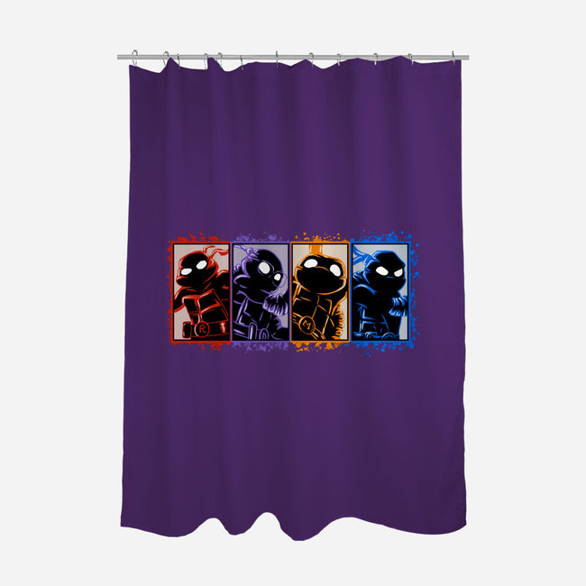My Turtle Brothers-None-Polyester-Shower Curtain-nickzzarto