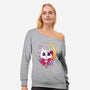 Kawaii Cat-Womens-Off Shoulder-Sweatshirt-GODZILLARGE