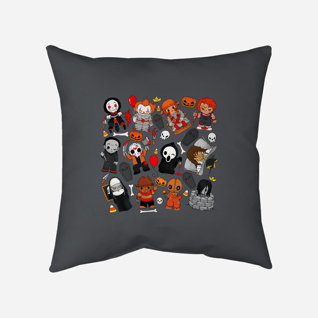 Horror Family-None-Non-Removable Cover w Insert-Throw Pillow-Vallina84