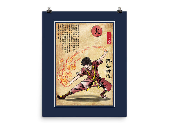 Fire Nation Master Woodblock