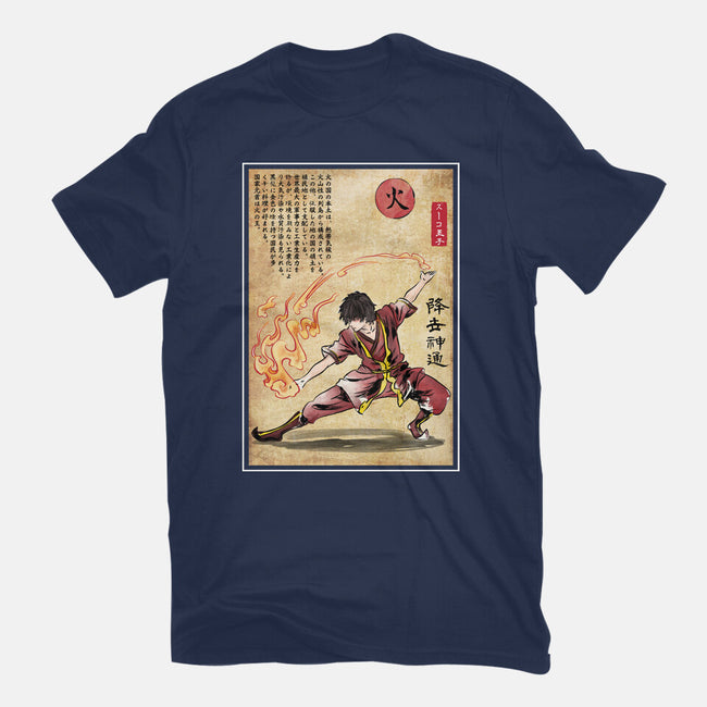 Fire Nation Master Woodblock-Mens-Basic-Tee-DrMonekers