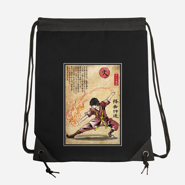 Fire Nation Master Woodblock-None-Drawstring-Bag-DrMonekers